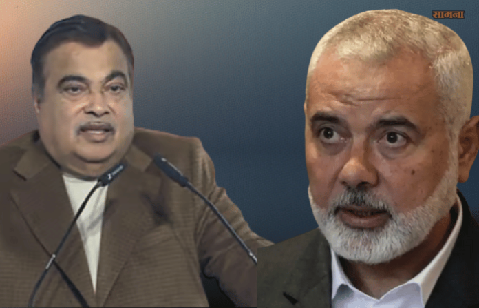 nitin gadkari ismail haniyeh meeting tehran