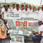 माणगावात महायुती सरकारची तिरडी उचलली; महामार्गाचे काम रखडले, बायपासची दुर्दशा