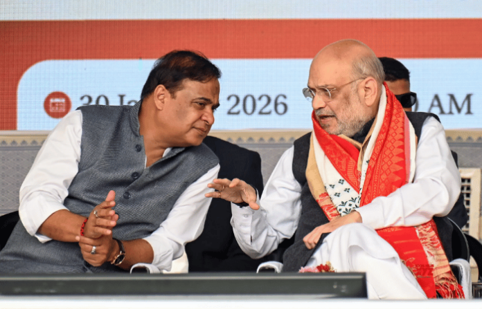 Amit Shah Warns of 64 Lakh Infiltrators in 7 Assam Districts Amit Shah Warns of 64 Lakh Infiltrators in 7 Assam Districts