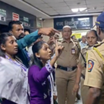 जिल्हा परिषदेचे मतदान बॅलेट पेपरवर घेण्यासाठी उग्र आंदोलन; सत्ताधारी ईव्हीएमचा गैरवापर करून जिंकत असल्याचा आरोप, आयोगाच्या सचिवांवर बांगड्या फेकून निषेध