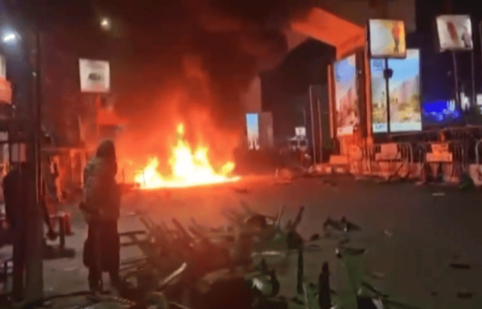Violence Near Kolkata TMC and BJP Supporters Clash in Behala, Stage Set on Fire