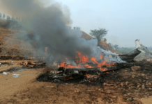 Photo – अजित पवार यांच्या विमानाचा भीषण अपघात