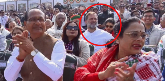 congress slams centre over rahul gandhi's third row seat at republic day