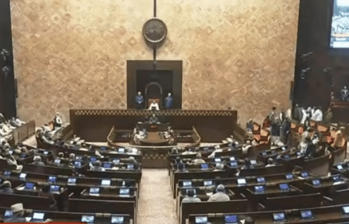 rajya sabha ruckus opposition protests against bjp govt, pm modi speaks amid chaos