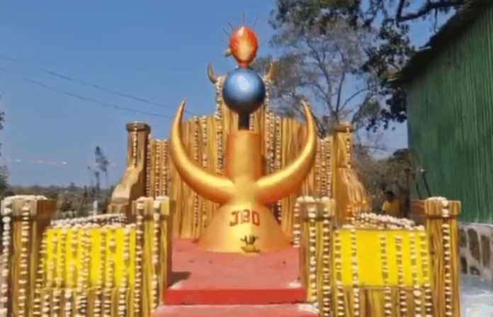 tribal community restores ancient mahadev temple in chandrapur
