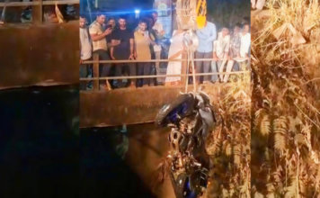 Sangmeshwar News – बाईकसह तरुण कोसळला थेट नाल्यात, बहादूर शेख नाका-मुतप्पन मंदिर गेट येथे पुन्हा अपघात