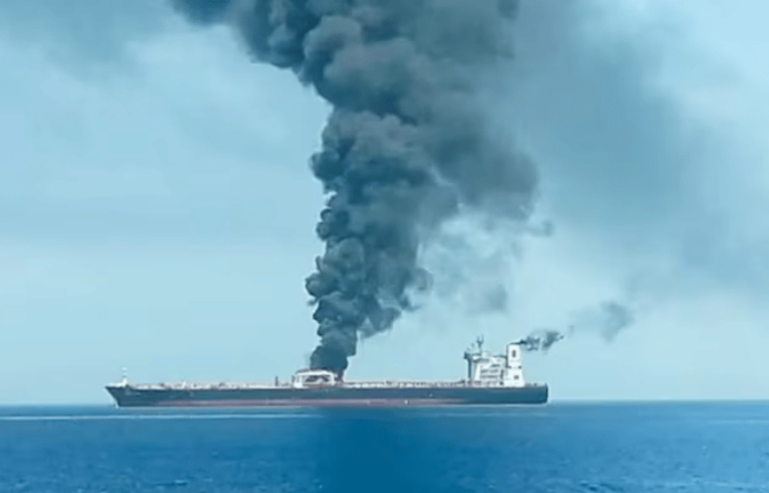 iran ship attacked by submarine