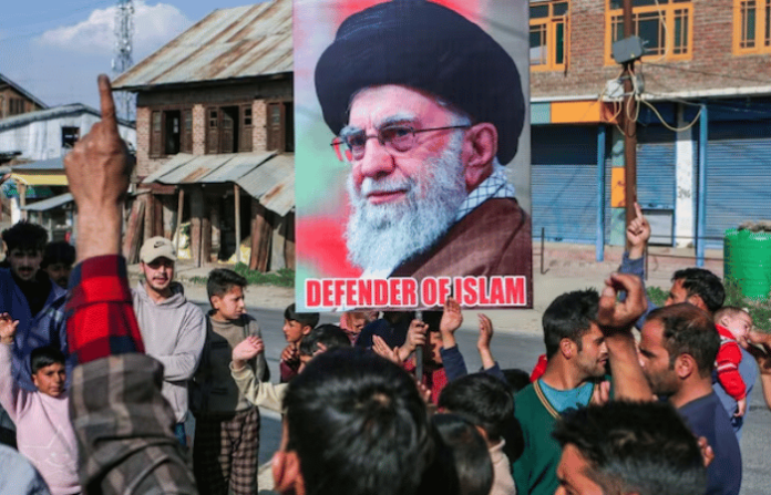 kashmir restrictions lal chowk sealed schools closed protest khamenei death