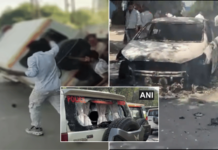 पगारवाढीच्या मागणीवरून कामगार आक्रमक; नोएडामध्ये दगडफेक अन् जाळपोळ, पोलिसांच्या वाहनाच्या काचाही फोडल्या