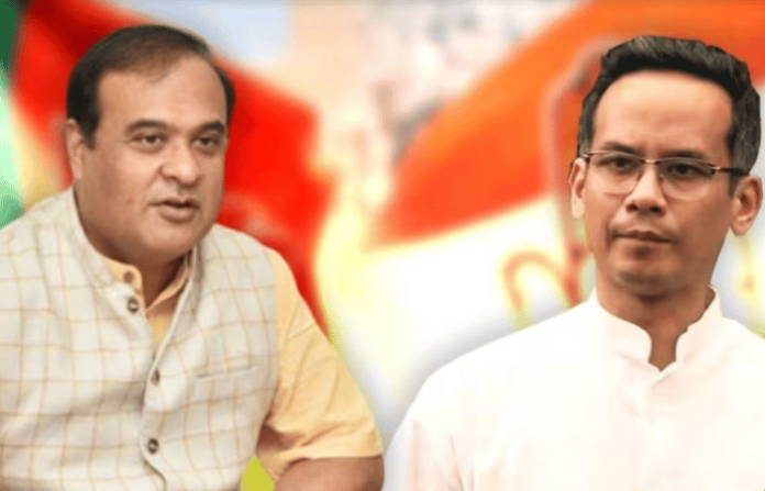 swear on bhagavad gita gogoi dares assam cm himanta to deny wifes multiple passports assets