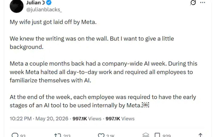 julian meta lay off post