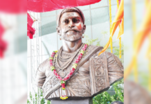 नवी मुंबई विमानतळावर छत्रपती शिवाजी महाराजांचा अर्धाकृती पुतळा