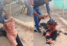 चारित्र्याच्या संशयावरून पतीकडून पत्नीला बेदम मारहाण; मुलांसमोरच मुंडन करून तोंडाला काळे फासले, अमानुष घटनेचा व्हिडीओ व्हायरल