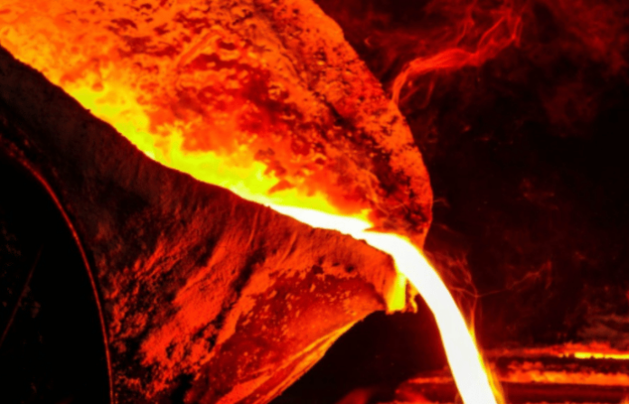 molten iron in vizag