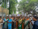 वाणगावातील महिला रस्त्यावर, पाण्याने तुडुंब भरलेल्या साखरे धरणावर तहानलेल्या गावकऱ्यांचा हंडा मोर्चा