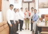रेल कामगार सेनेतर्फे आदित्य कुमार यांचा सत्कार rail-kamgar-sena-felicitates-new-central-railway-pcpo-aditya-kumar