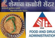 शेगांव कचोरी सेंटरवर अन्न व औषध प्रशासनाचा छापा, कच्च्या मालाचे नमुने तपासणीसाठी पाठवले