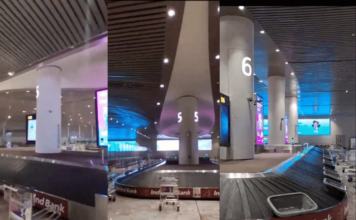 बॅगेज बेल्टवरील पाण्याची गळती तातडीने दुरुस्त water-leakage-at-the-baggage-belt-promptly-repaired-navi-mumbai-international-airport-issues-statement-saamana-online-news