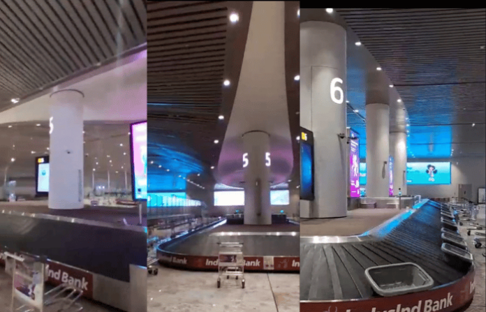 water-leakage-at-the-baggage-belt-promptly-repaired-navi-mumbai-international-airport-issues-statement-saamana-online-news water-leakage-at-the-baggage-belt-promptly-repaired-navi-mumbai-international-airport-issues-statement-saamana-online-news