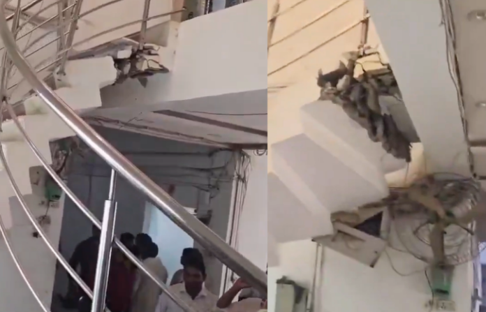 Ayodhya Development Authority Office Steps Collapse