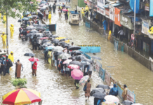 मुंबईला पावसाचा तडाखा आणखी चार दिवस मुसळधार, सांताक्रुझ येथे झाड पडून आठ कामगार जखमी