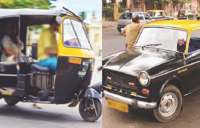 auto rickshaw and taxi