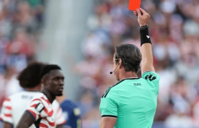 folarin balogun red card