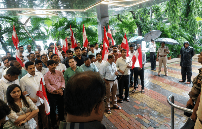government officer protest