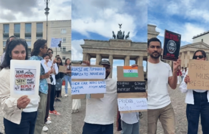 indians in germany protest