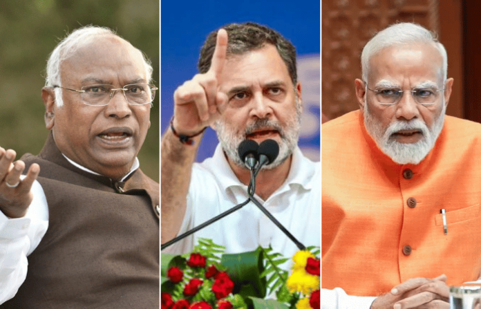 kharge rahul gandhi modi
