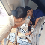 आंजणारी घाटात ट्रेलरचा अपघात, केबिनमध्ये अडकून पडलेल्या चालकाला वाचवण्यात पोलिसांना यश