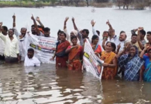 Nanded News – पुनर्वसन अपूर्ण असताना घळभरणीला परवानगी, संतप्त गावकर्यांचे जलसमाधी आंदोलन