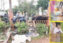प्रतीक्षानगरमध्ये उद्यानातील शेड कोसळून पाच जण जखमी