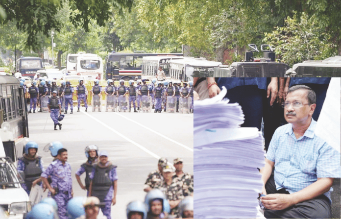 arvind-kejriwal-e20-petrol-protest-march-stopped-delhi-police-pm-residence-sit-in arvind-kejriwal-e20-petrol-protest-march-stopped-delhi-police-pm-residence-sit-in