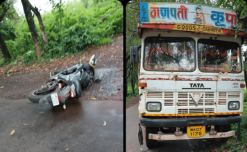 ताम्हाने कोसुंब रस्त्यावर भीषण अपघात, आंबवली गावातील तरुणाचा जागीच मृत्यू