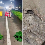 गणेशोत्सवाच्या तोंडावर मुंबई-गोवा महामार्ग धोकादायक; सावर्डेतील पुलावरील रस्ता खचला, दोन वाहनांचे टायर फुटले