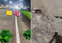 गणेशोत्सवाच्या तोंडावर मुंबई-गोवा महामार्ग धोकादायक; सावर्डेतील पुलावरील रस्ता खचला, दोन वाहनांचे टायर फुटले