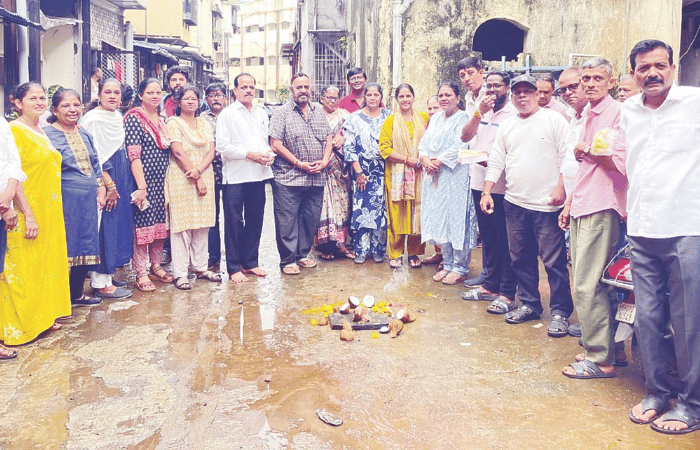 shivsena-ubt-urmila-panchal-kohinoor-mill-chawl-water-pipeline-work-inauguration