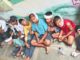 शाळेच्या छताचा काही भाग कोसळून दोन शिक्षकांसह १३ विद्यार्थी जखमी,बाबलाद येथील जिल्हा परिषदेच्या कन्नड शाळेतील घटना