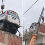 आली लहर अन्… नवी कोरी स्कॉर्पिओ क्रेनने उचलून थेट बंगल्याच्या दुसऱ्या मजल्यावर केली पार्क, कारण वाचून तुम्हीही व्हाल शॉक
