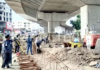 कराडच्या सहापदरी उड्डाणपुलाखाली सुशोभीकरण सुरू