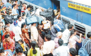 कोकणातून मुंबईकडे येणाऱ्या गणेशभक्तांची 5-6 तास रखडपट्टी, विशेष ट्रेनच्या वेळापत्रकाचा बोजवारा