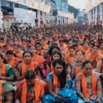 ऋषीपंचमीनिमित्त दगडूशेठ गणपती समोर 35 हजार महिलांचे अथर्वशीर्ष पठण; शंखनाद, ओंकार जप अन् गणेशगीतांची पुणेकरांना भुरळ