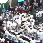 तमिळनाडू विधानसभेमध्ये हायव्होल्टेज ड्रामा; TVK-DMK आमनेसामने, मार्शलने आमदारांना उचलून नेले