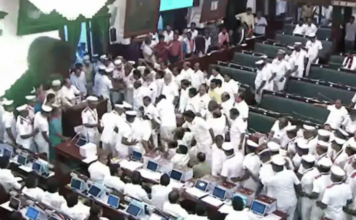 तमिळनाडू विधानसभेमध्ये हायव्होल्टेज ड्रामा; TVK-DMK आमनेसामने, मार्शलने आमदारांना उचलून नेले
