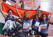 Asian Games मध्ये हिंदुस्थानचा सुवर्णषटकार; महिलांच्या 4 बाय 400 मीटर रिले संघाने तिरंगा फडकावला