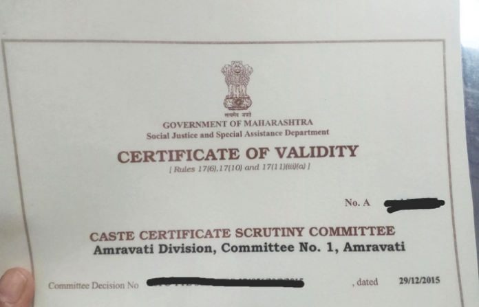 Caste Validity Certificates