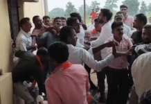 भंडाऱ्यात भाजप कार्यकर्त्यांची जेवणासाठी फ्री-स्टाईल, संघटनात्मक बैठकीनंतर दोन गट भिडले; व्हिडीओ सोशल मीडियावर व्हायरल