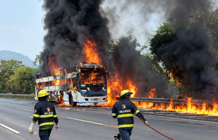bus fire