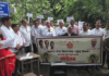 मध्यान्ह भोजन देणाऱ्या शाळेतील मुख्याध्यापकांना परवाना काढण्याचा आदेश रद्द करा, शिक्षक सेनेचे शिक्षण निरीक्षक कार्यालयावर आंदोलन